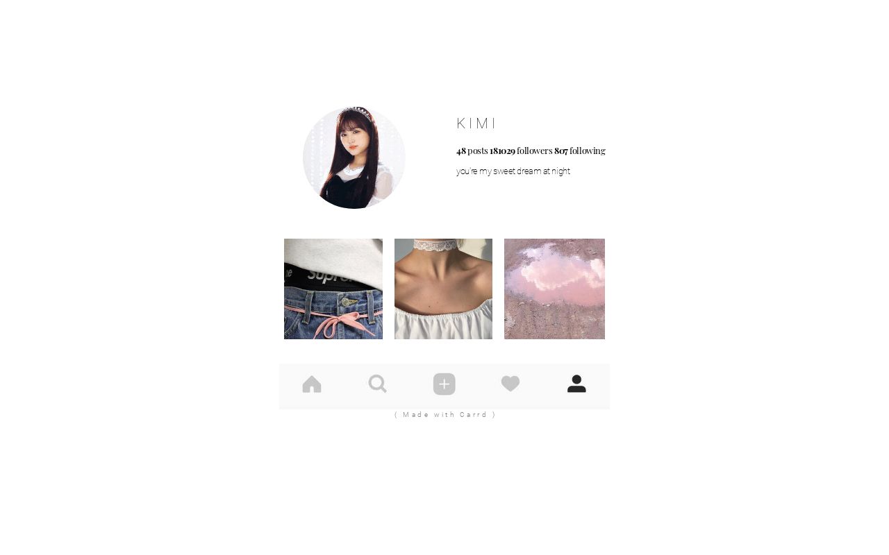 Carrd profile picture for @kimi